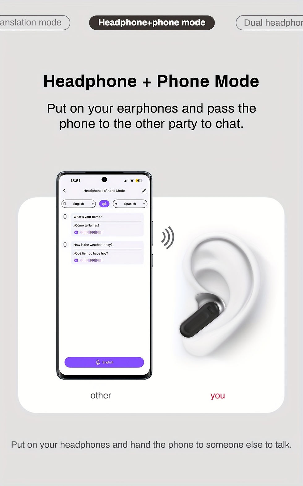 Thumbnail: HTC NE20 AI Translator Headset with Real-Time Translation in 131+ Languages, 