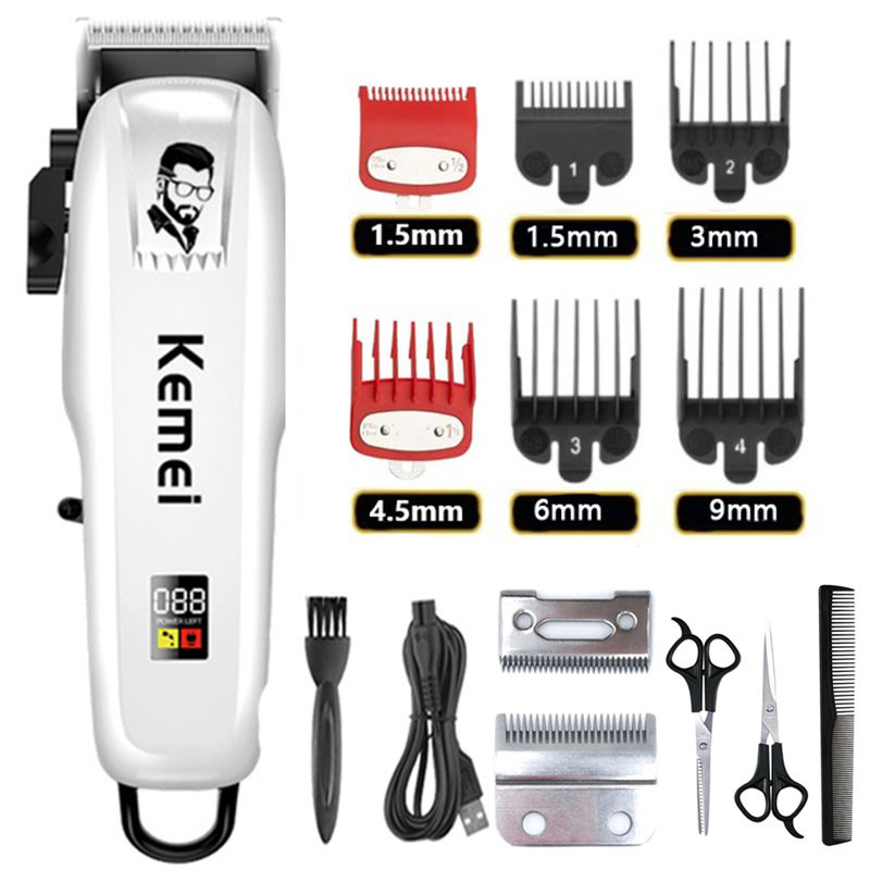 Thumbnail: Kemei Electric Hair Clipper Hair Cutting maching Wireless Trimmer Men Profession