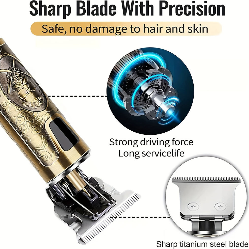 Thumbnail: Electric Hair Clipper With LCD Display Oil Head Hair Cutting Machine Hair Beard 