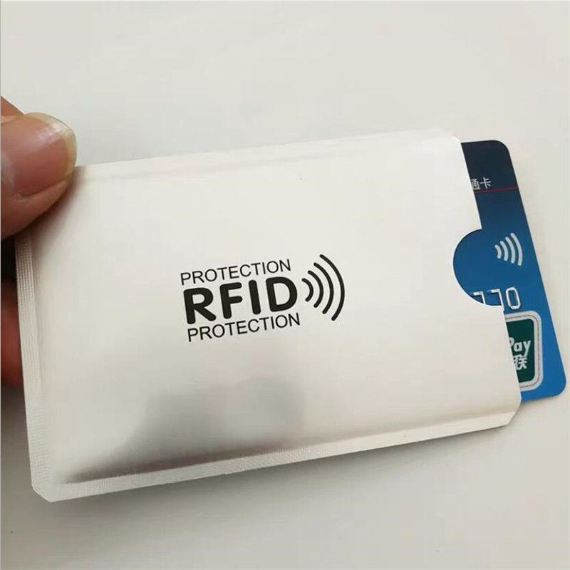 Thumbnail: 10PCS Anti Rfid Bank Card Holder Metal NFC Blocking Reader Lock ID Credit Card B