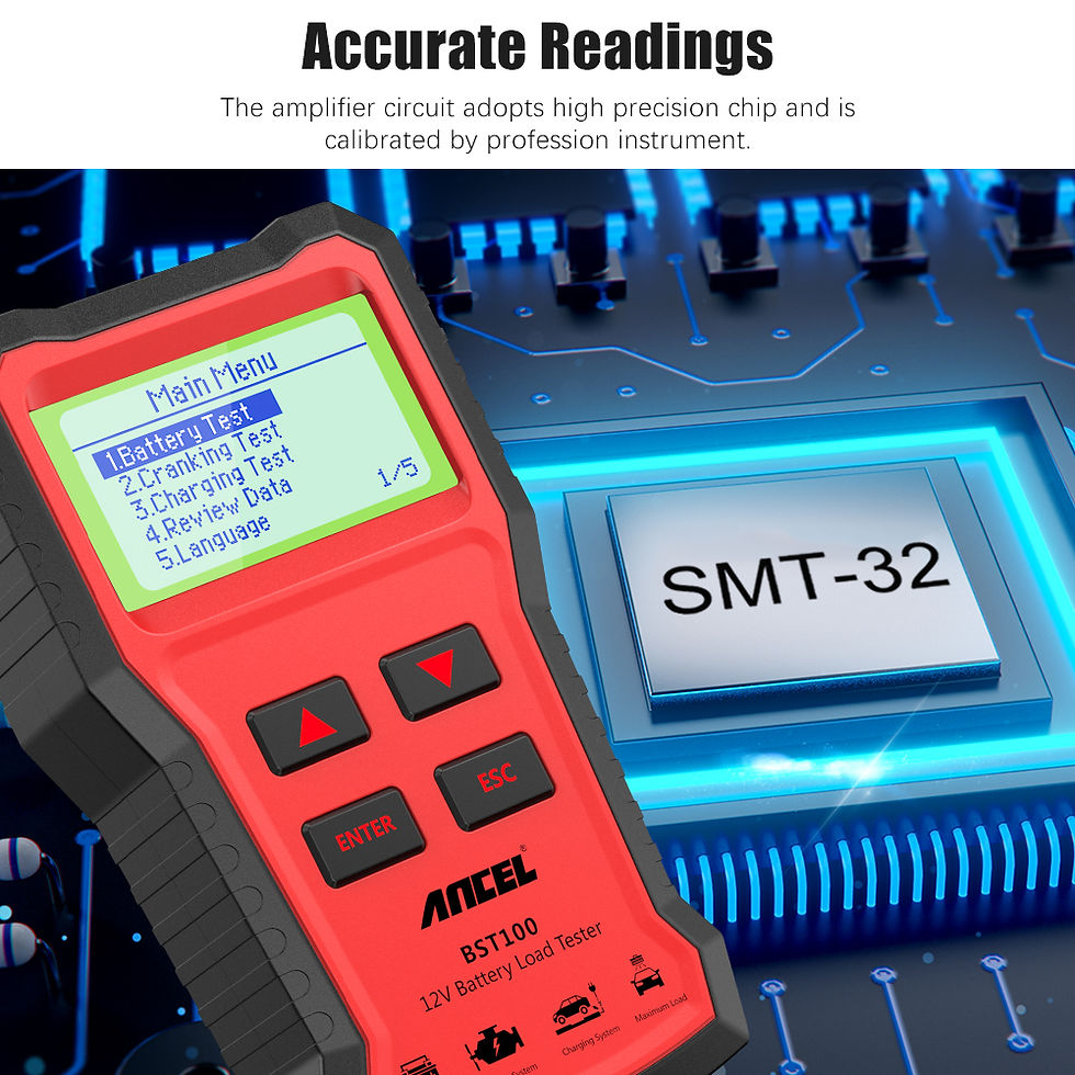 Thumbnail: ANCEL BST100 Car Battery Tester 12V Battery Analyzer Cranking Charging Circuit