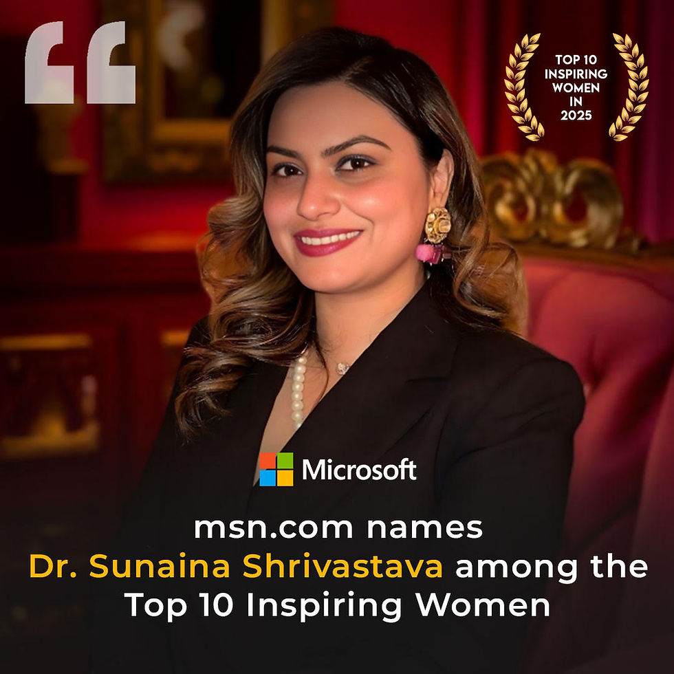 We’re proud to share that MSN.com has named our Founder and CEO, Dr. Sunaina Shrivastava, among the Top 10 Inspiring Woman Leaders of 2025.