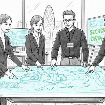 Cybersecurity team protecting UK business data