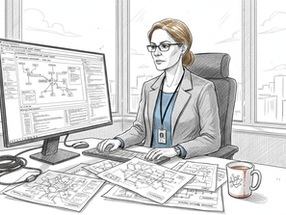 IT manager reviewing vulnerability scan report