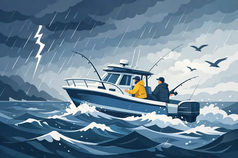 What Happens During Bad Weather on a Fishing Charter?