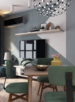 Open-plan living room & kitchen
