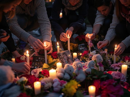 Menschen die gemeinsam Trauern