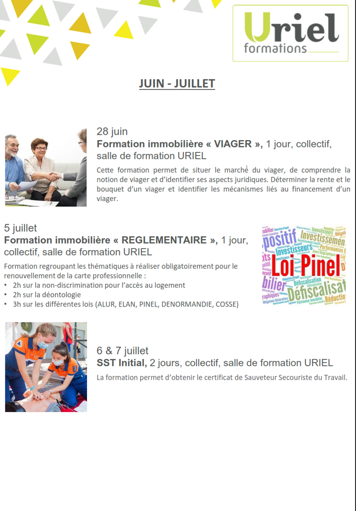 ZOOM sur nos prochaines formations