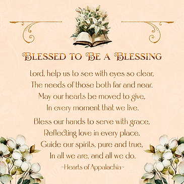 A floral card with a prayer for blessing