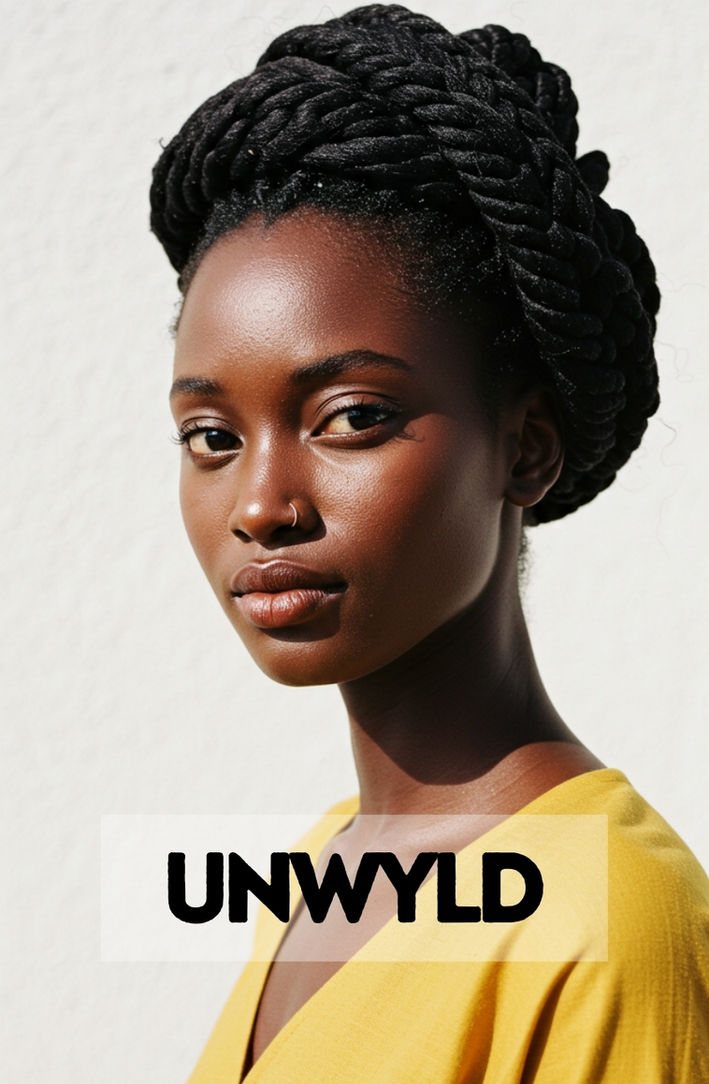 A bride with her beautiful Senegalese twists styled in an intricate and romantic wedding updo.