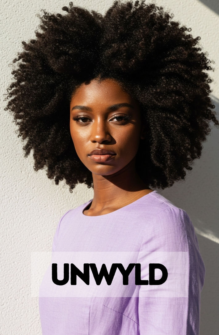 A proud Black woman showcasing her beautifully defined, healthy 4C natural afro.