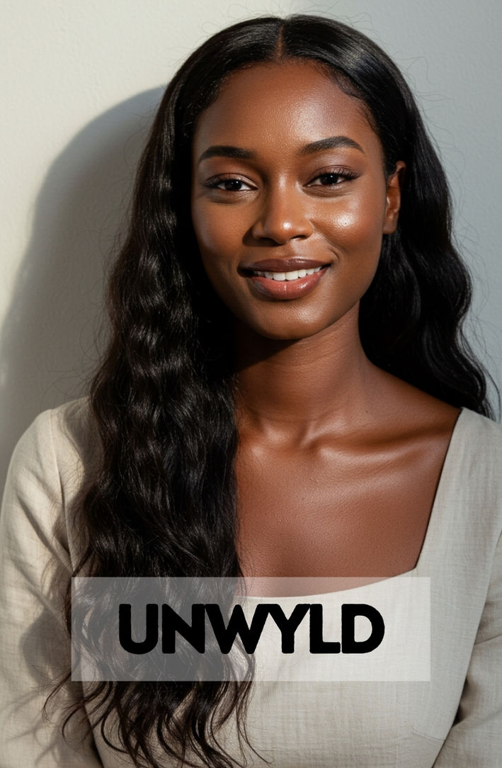 A woman with long, beautiful, flowing waves created from a braid out.