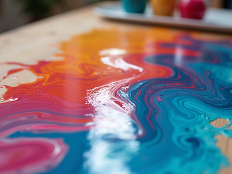 Creative Expressions: Exploring Acrylic Pouring and Watercolour Klimt in One Inspiring Day