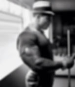 Sergio Oliva holding pool cue