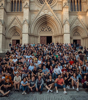 group of people outside a church.jpg