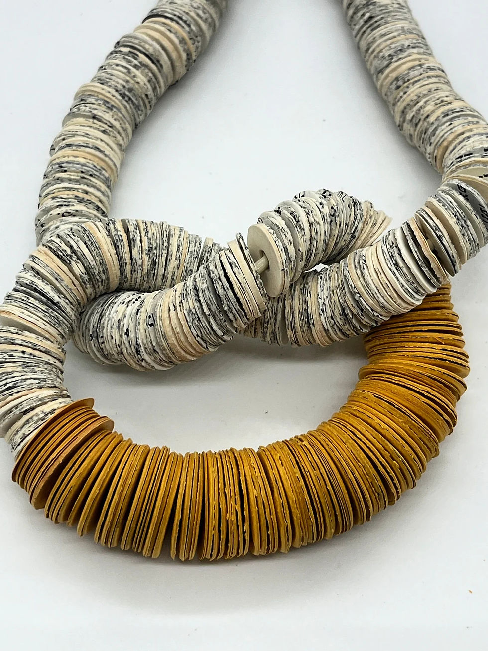 Thumbnail: White and Gold Necklace