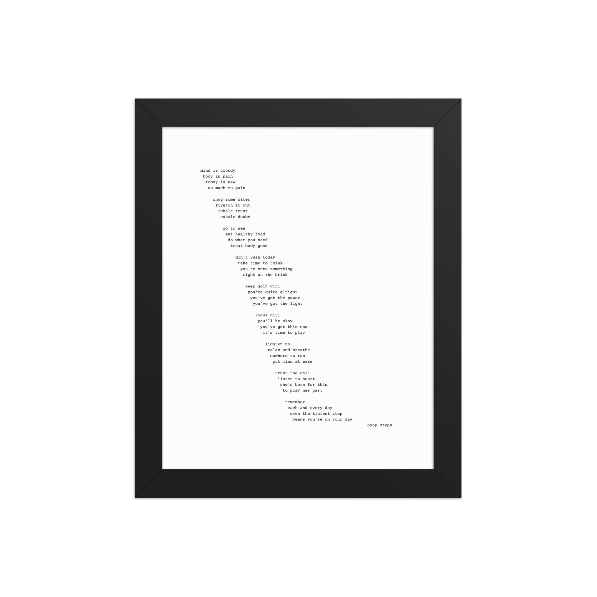 Baby Steps – Framed Poetry