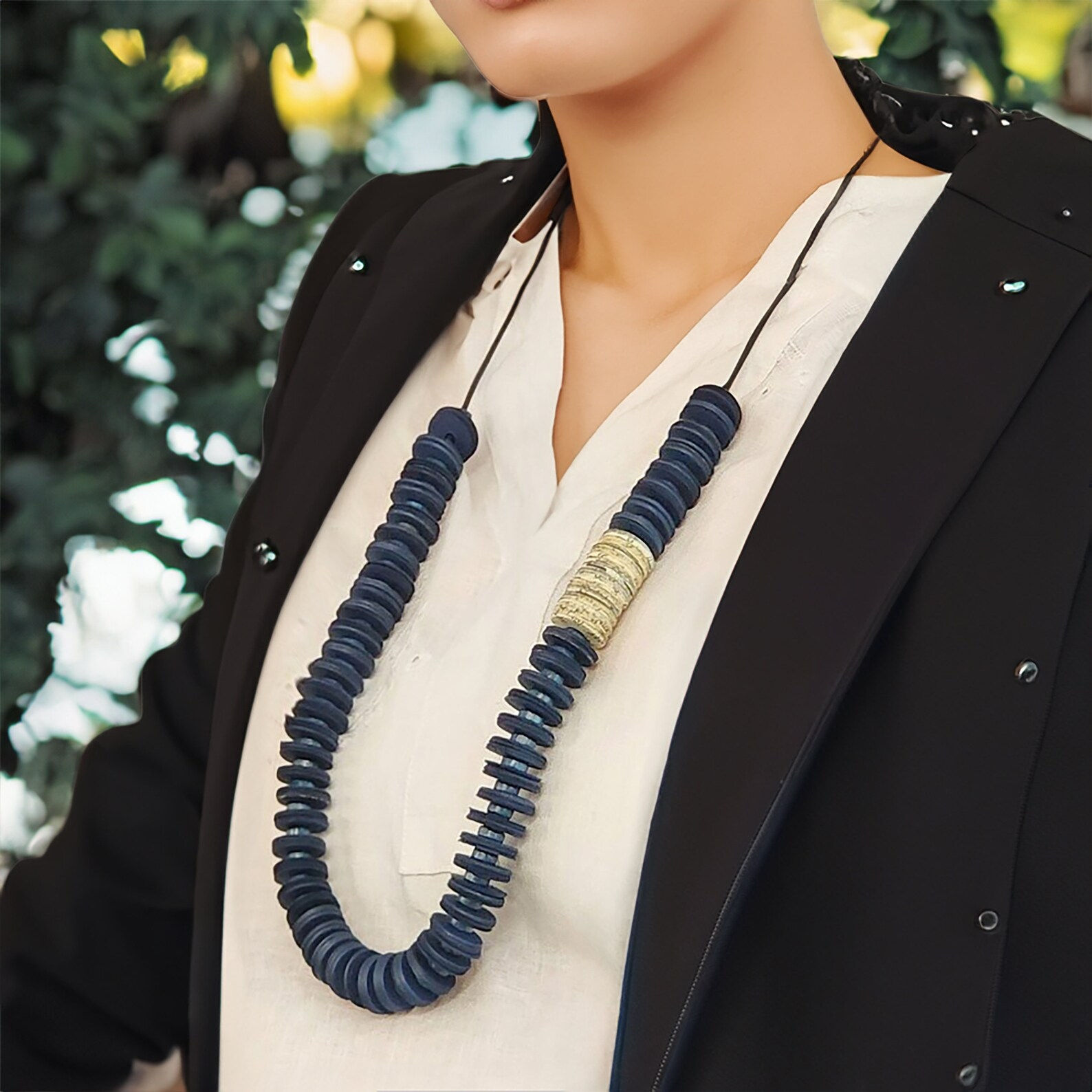 Recycled Book Paper Necklace