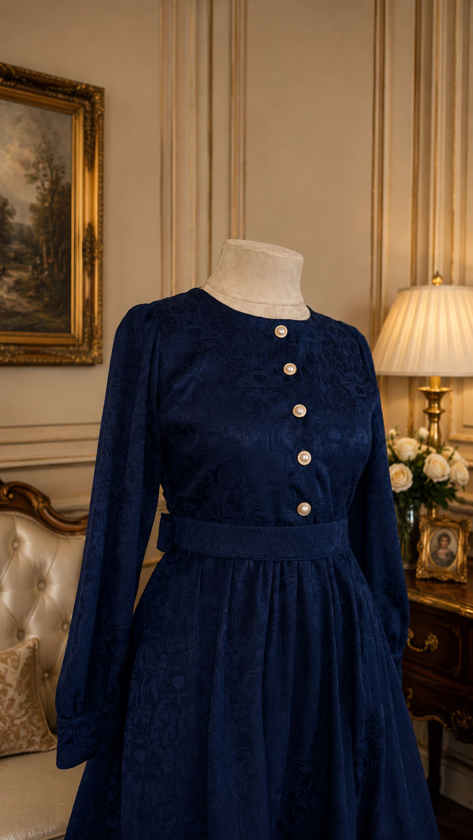 Miniatura: Vestido Immaculata Conceptio (Imaculada Conceição) - Jacquard