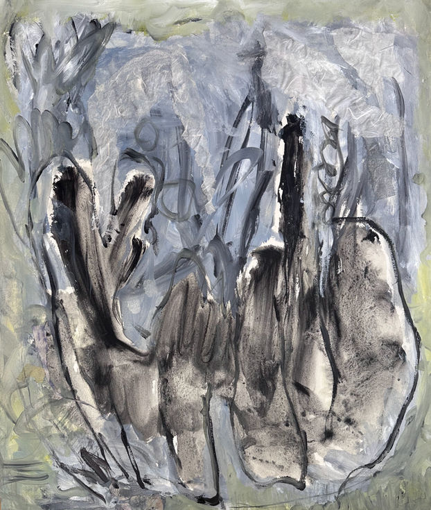 Vessel (Mixed media on paper, 22” x 26”)