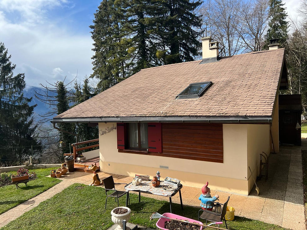 Peinture de façades et sous-bassements d'un chalet