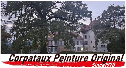 Peinture des chaînes d'angles du Château de Bursinel.