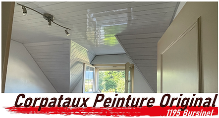 Application d'un lasure SIKKENS sur des lambris en bois.