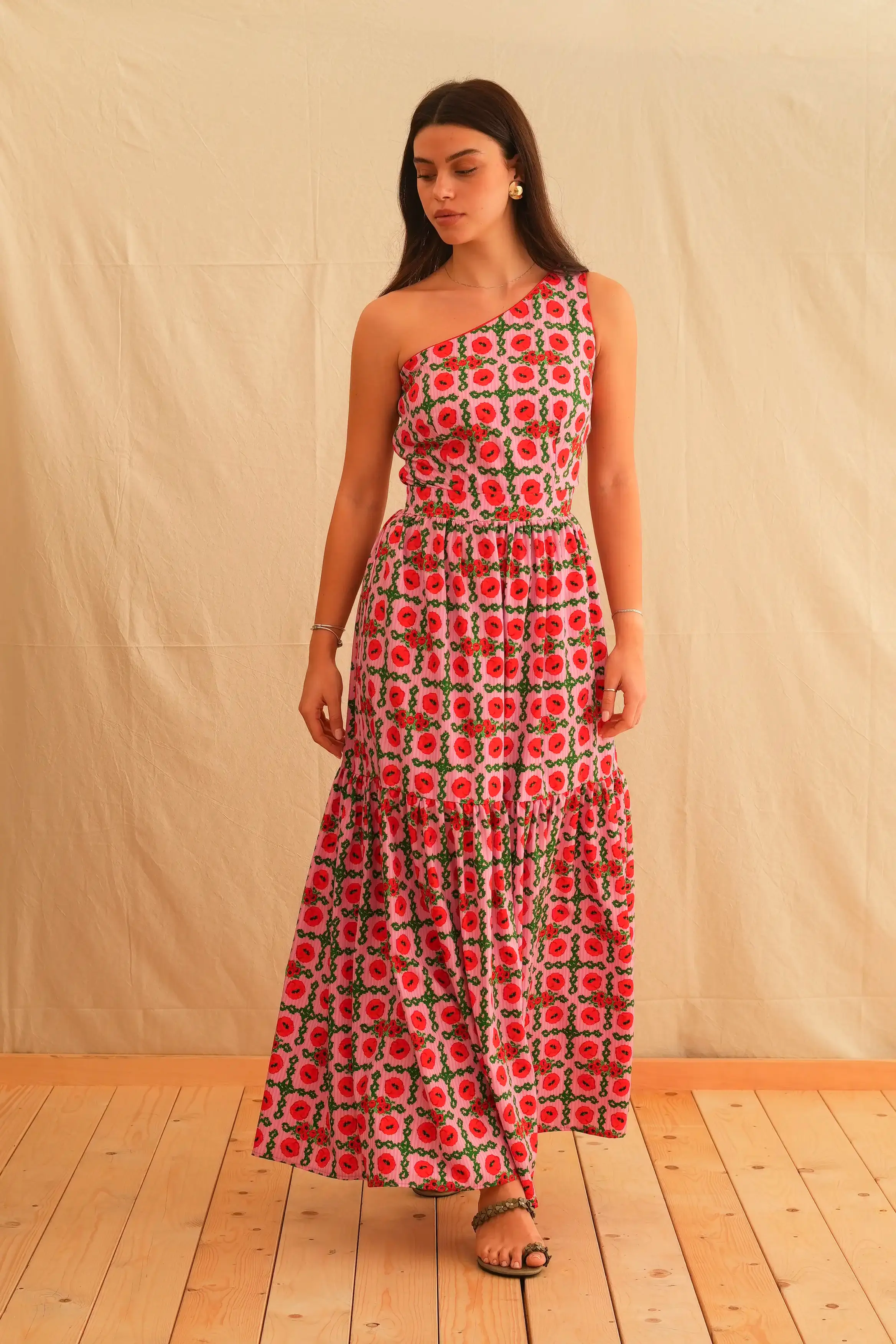 Poppy One Shoulder Maxi Dress