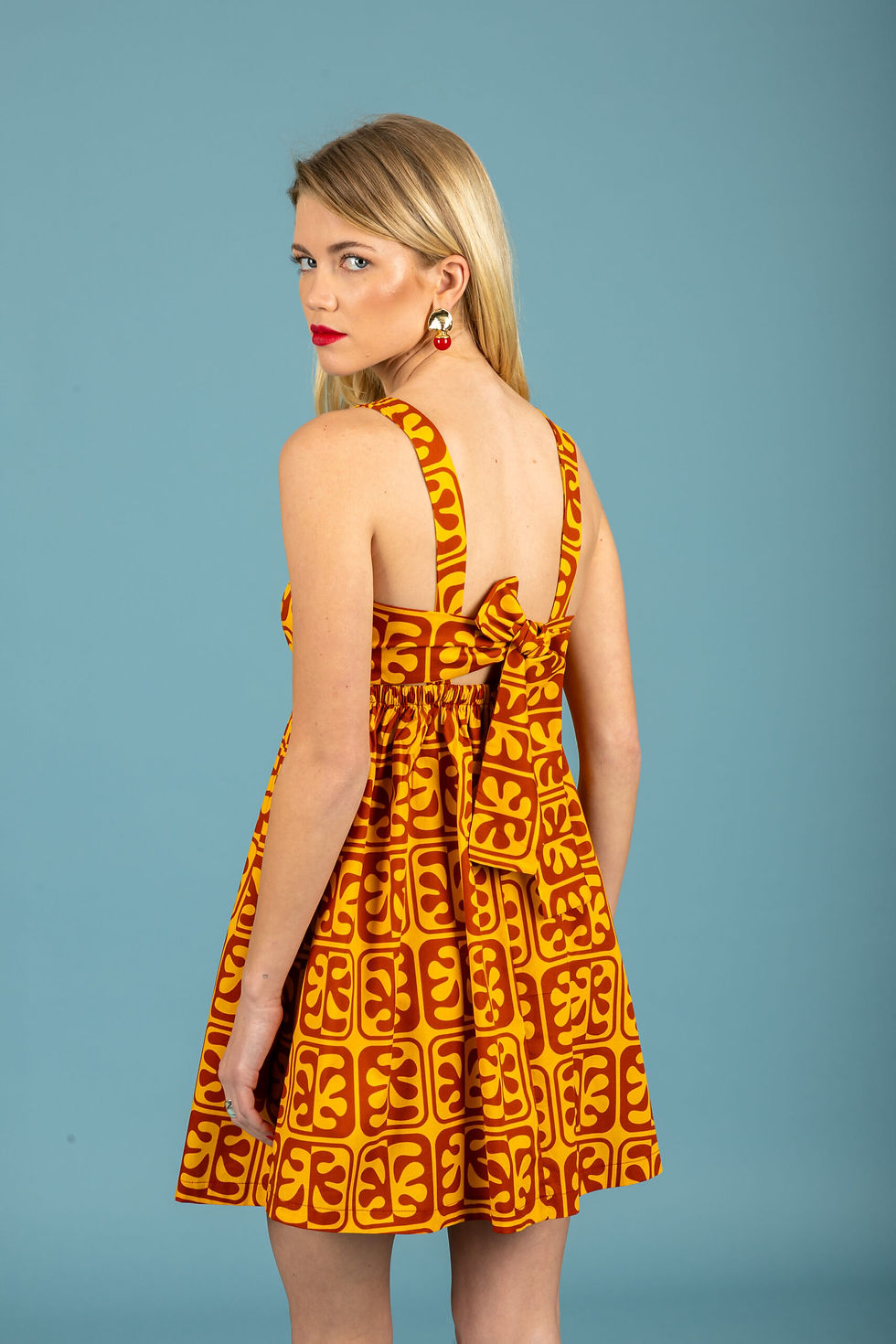 Thumbnail: Javier short poplin dress (Brown)