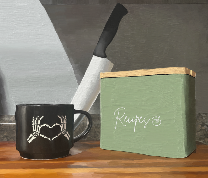 Digital drawing still life