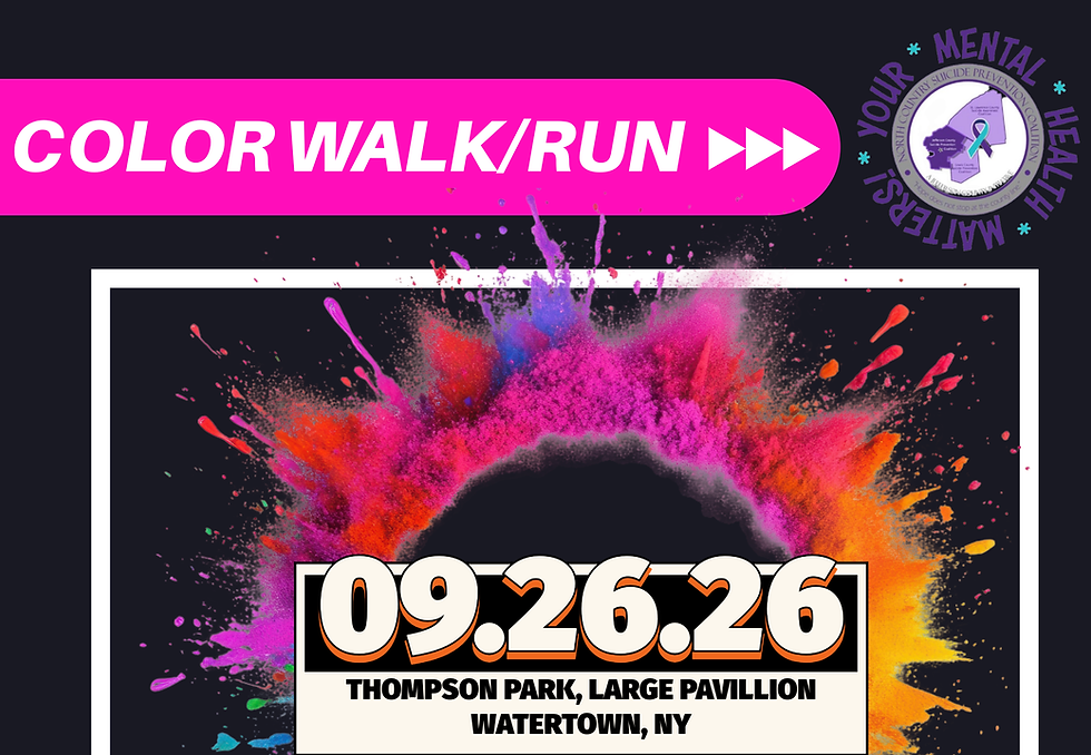 Suicide Prevention Color Run: Run for purpose, run for life.