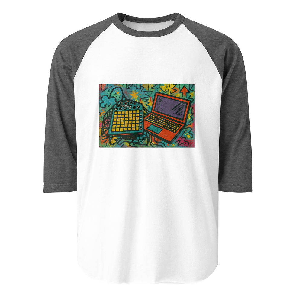 Thumbnail: The Producer Graffiti 3/4 sleeve raglan shirt