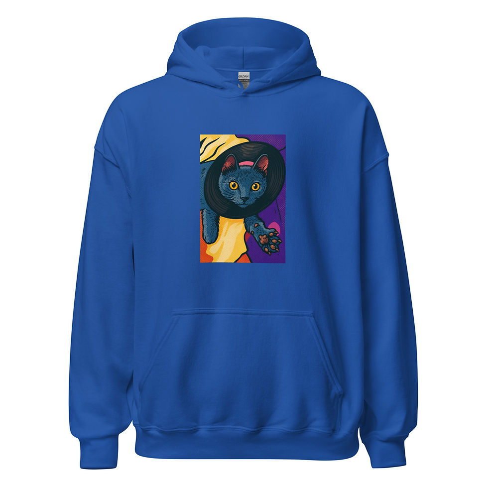 Thumbnail: Vinyl Kitten Unisex Hoodie