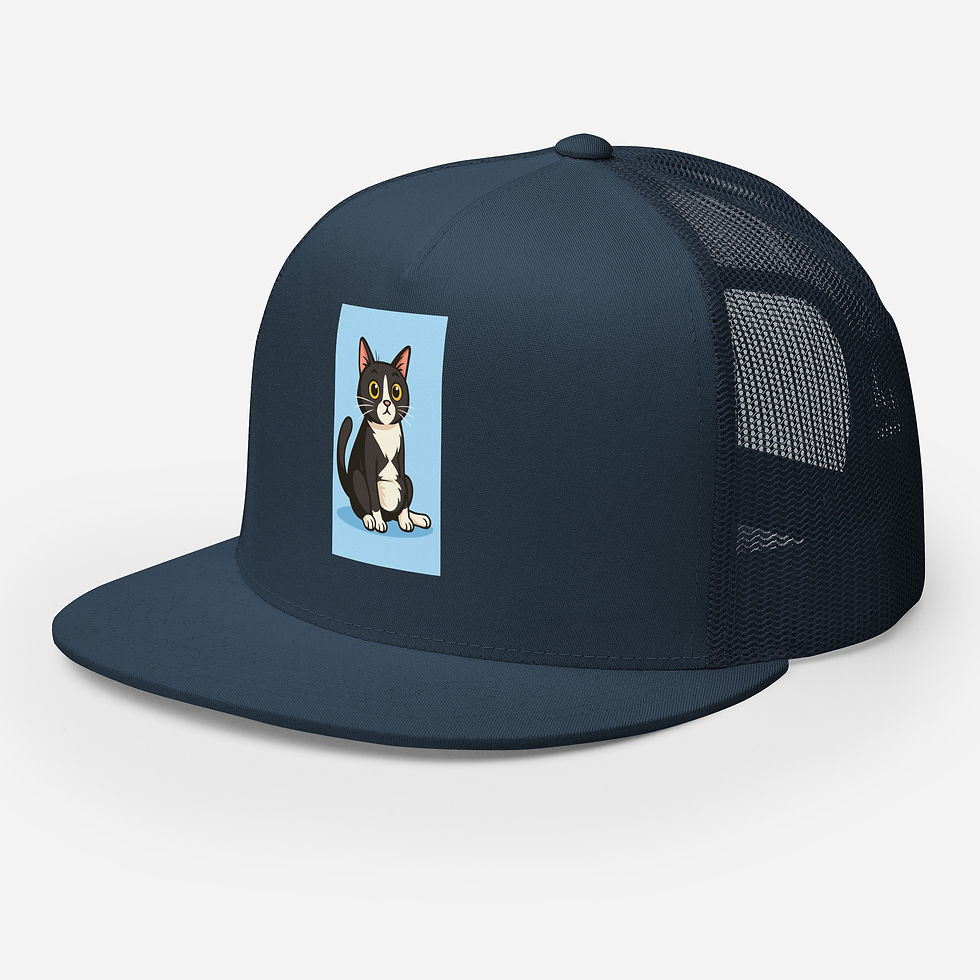 Thumbnail: Tuxedo Cat Trucker Cap