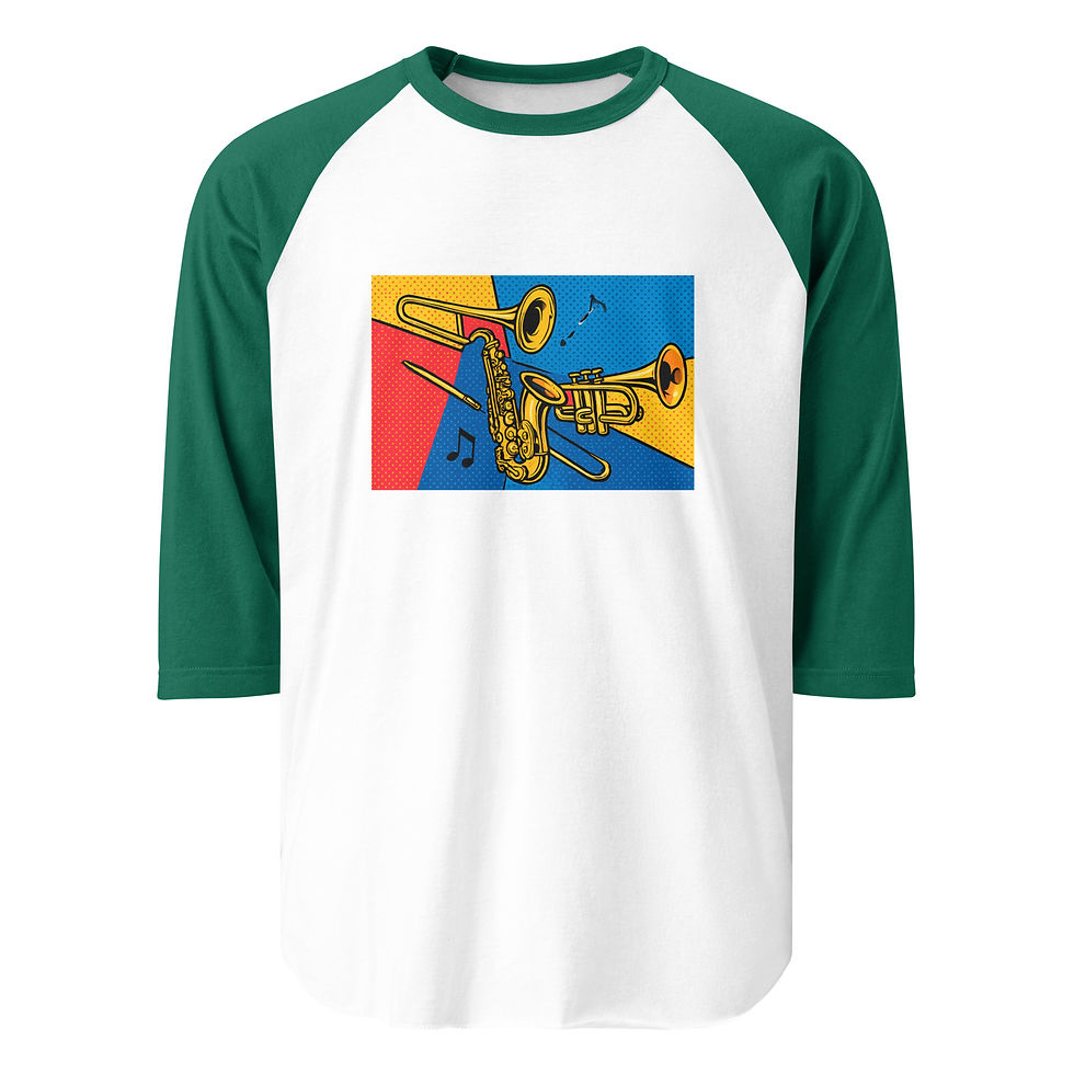 Thumbnail: Horns Pop 3/4 sleeve raglan shirt