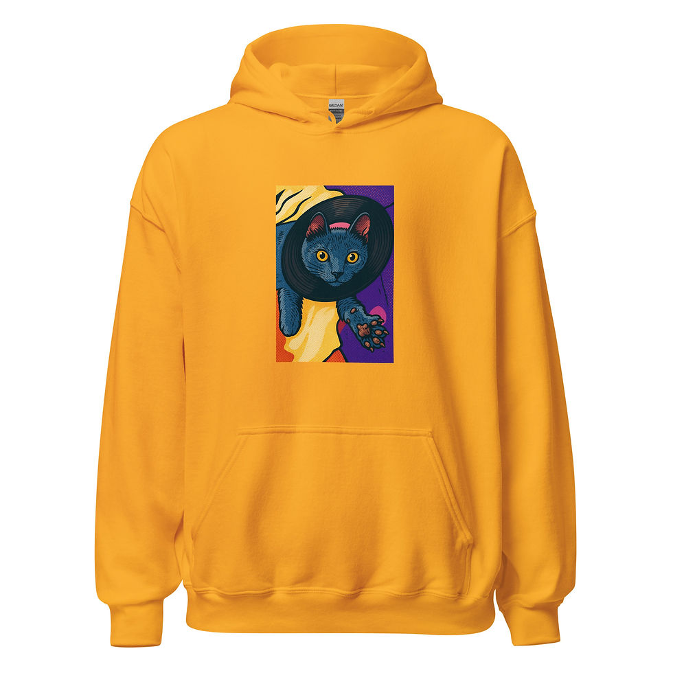 Thumbnail: Vinyl Kitten Unisex Hoodie