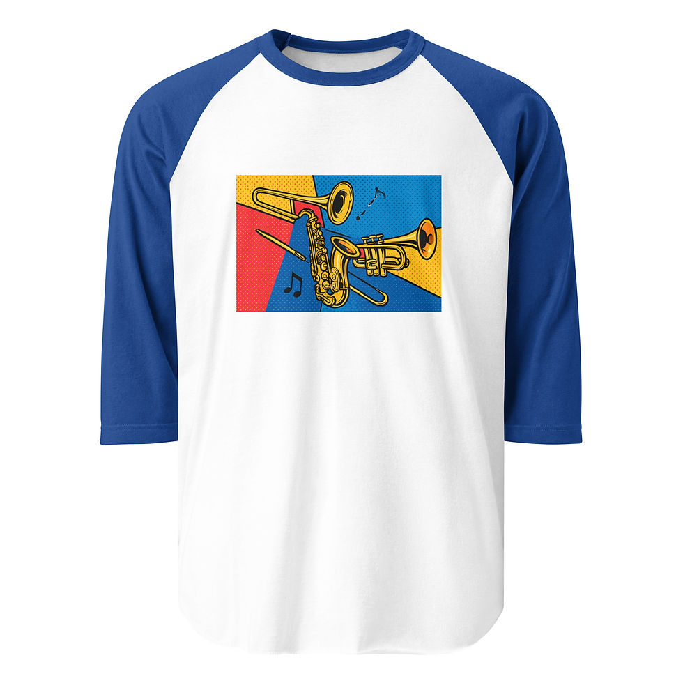 Thumbnail: Horns Pop 3/4 sleeve raglan shirt