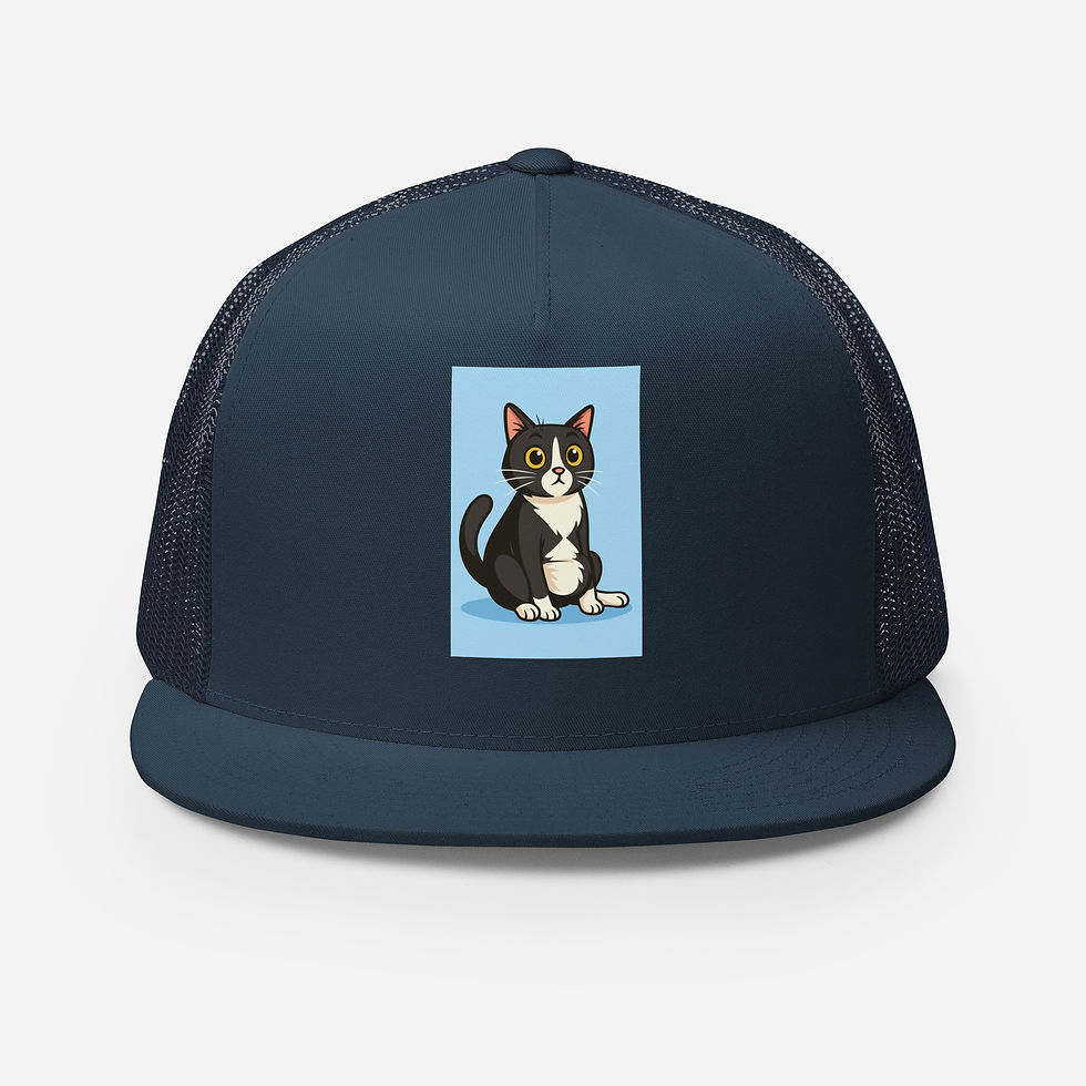 Thumbnail: Tuxedo Cat Trucker Cap