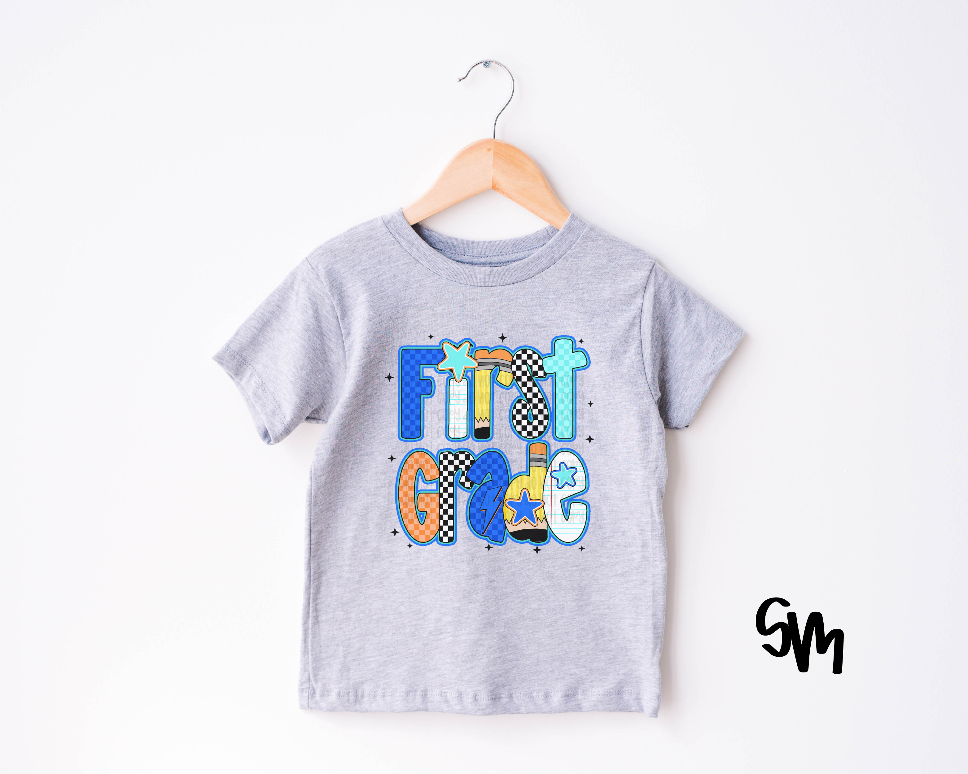 Blue Back to School Grades- Pre-k through 4th Grade