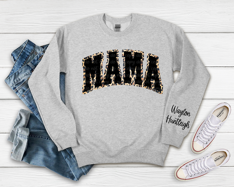 Mama Leopard & Black With Personalized Names