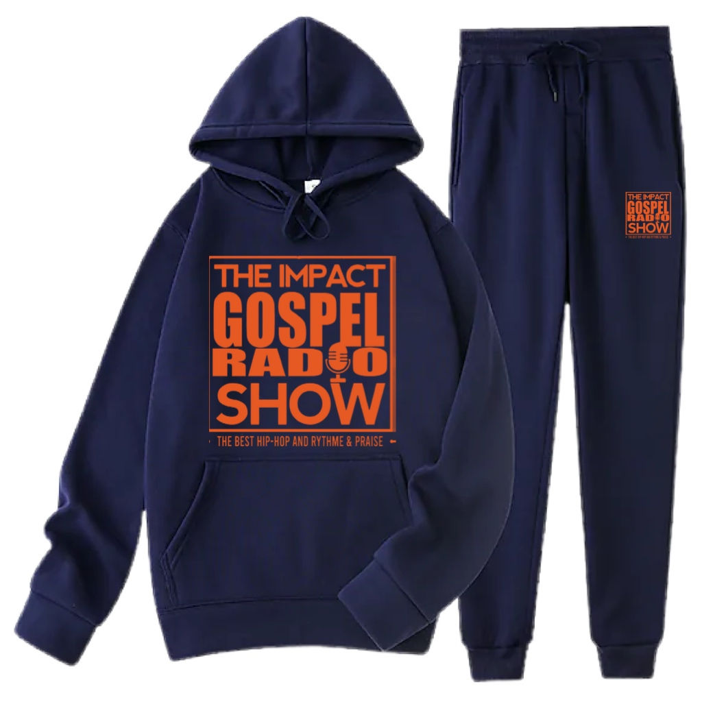 DARK BLUE & ORANGE HOODIE SET