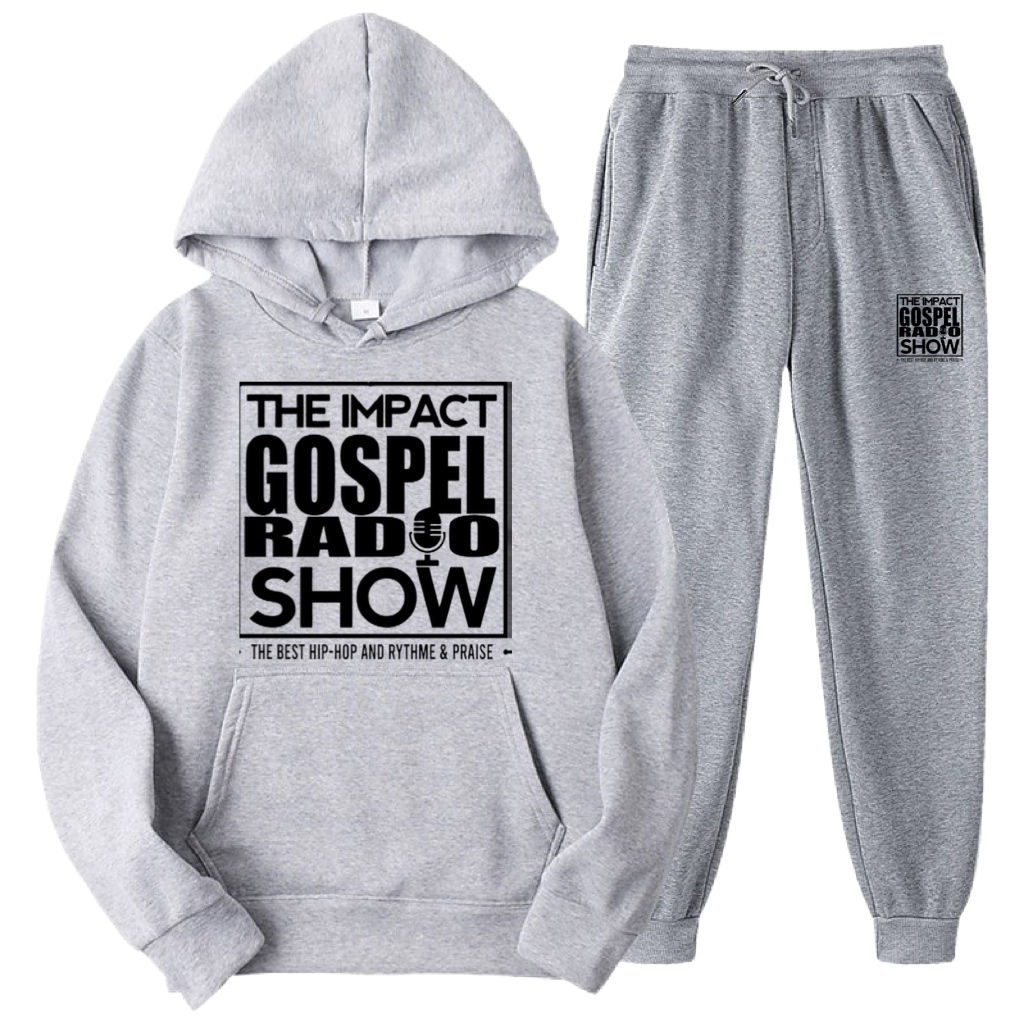 GREY & BLACK HOODIE SET
