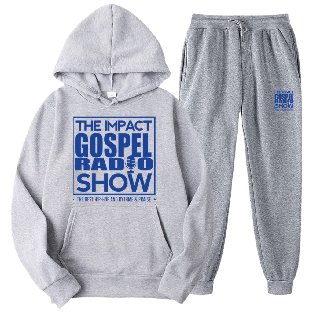 GREY & BLUE HOODIE SET