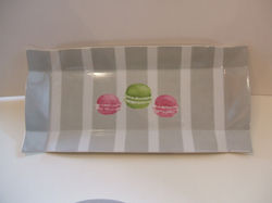 Plat à cake macarons fond transat