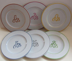 Chiffre et couleurs double filets