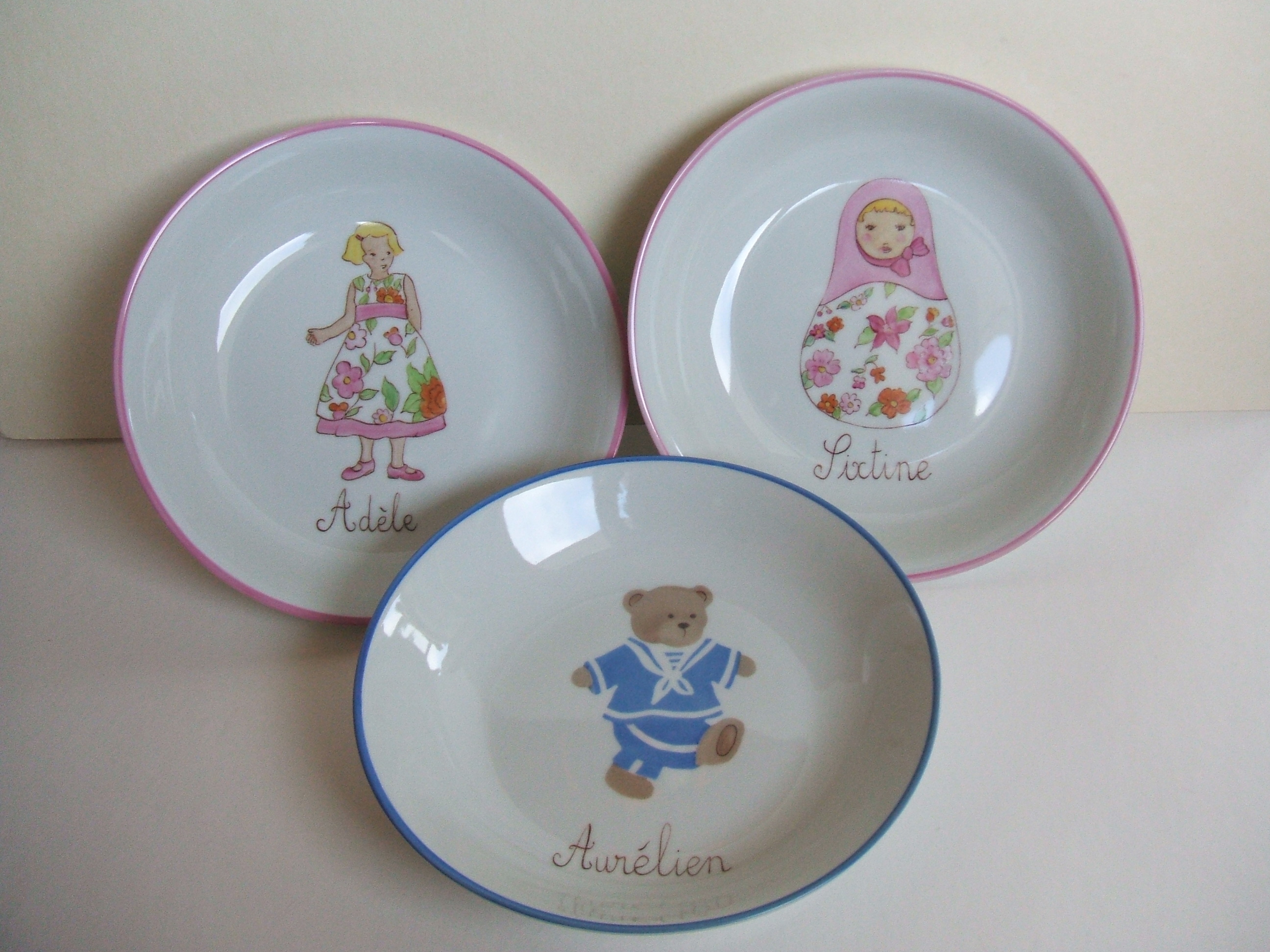 Assiettes de naissances