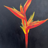 Acrylic Painting of Bird of Paradise Flower