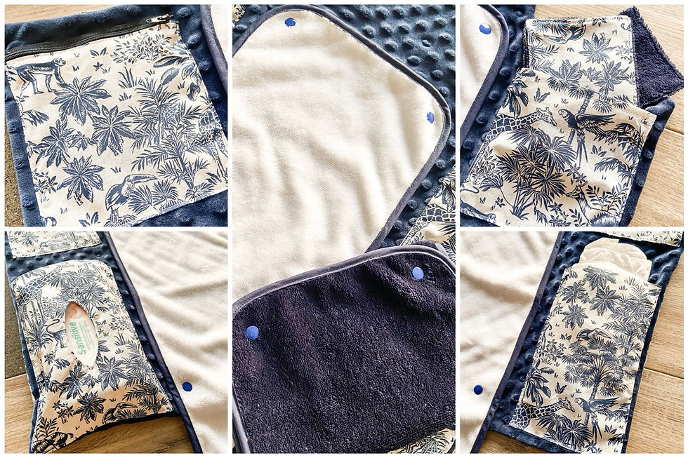 Tapis à langer nomade avec rangement