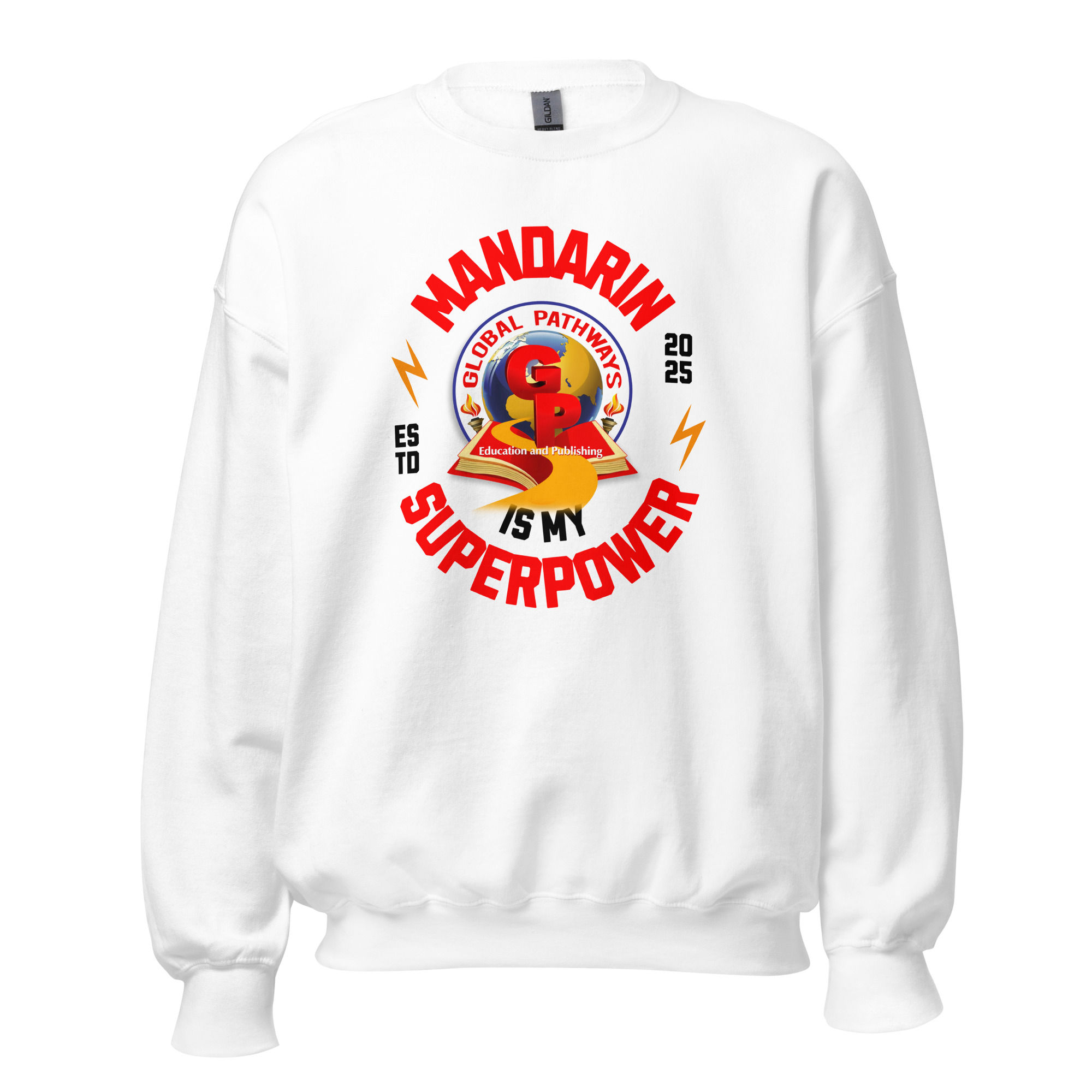 Global Pathways Unisex White Sweatshirt 4