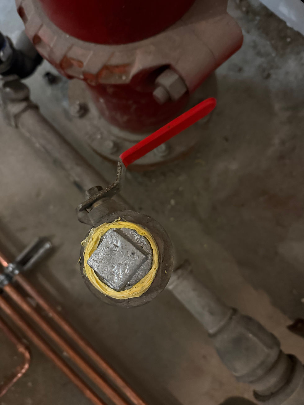 Gas for old water boiler capped